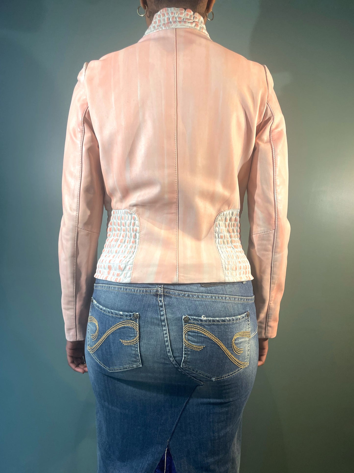 VESTE EN CUIR PEINTE