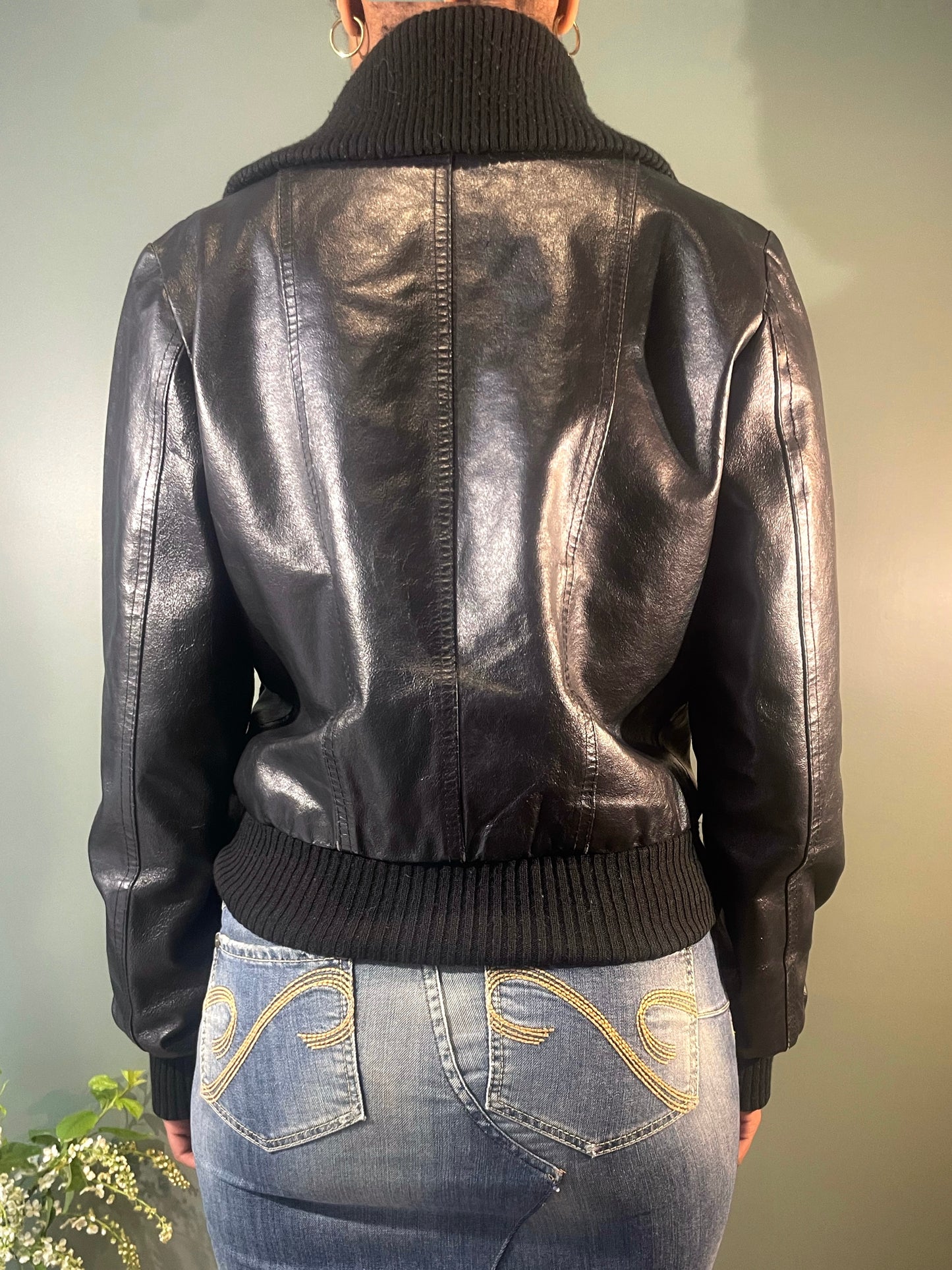 BOMBER EN CUIR